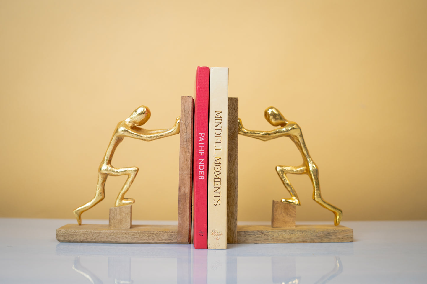 Golden Effort Bookends Set: Art & Inspirations with Sapnlok's Journals