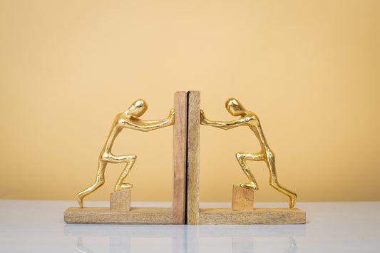 Golden Effort Bookends: A Touch of Elegance