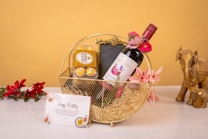 Golden Elegance Basket